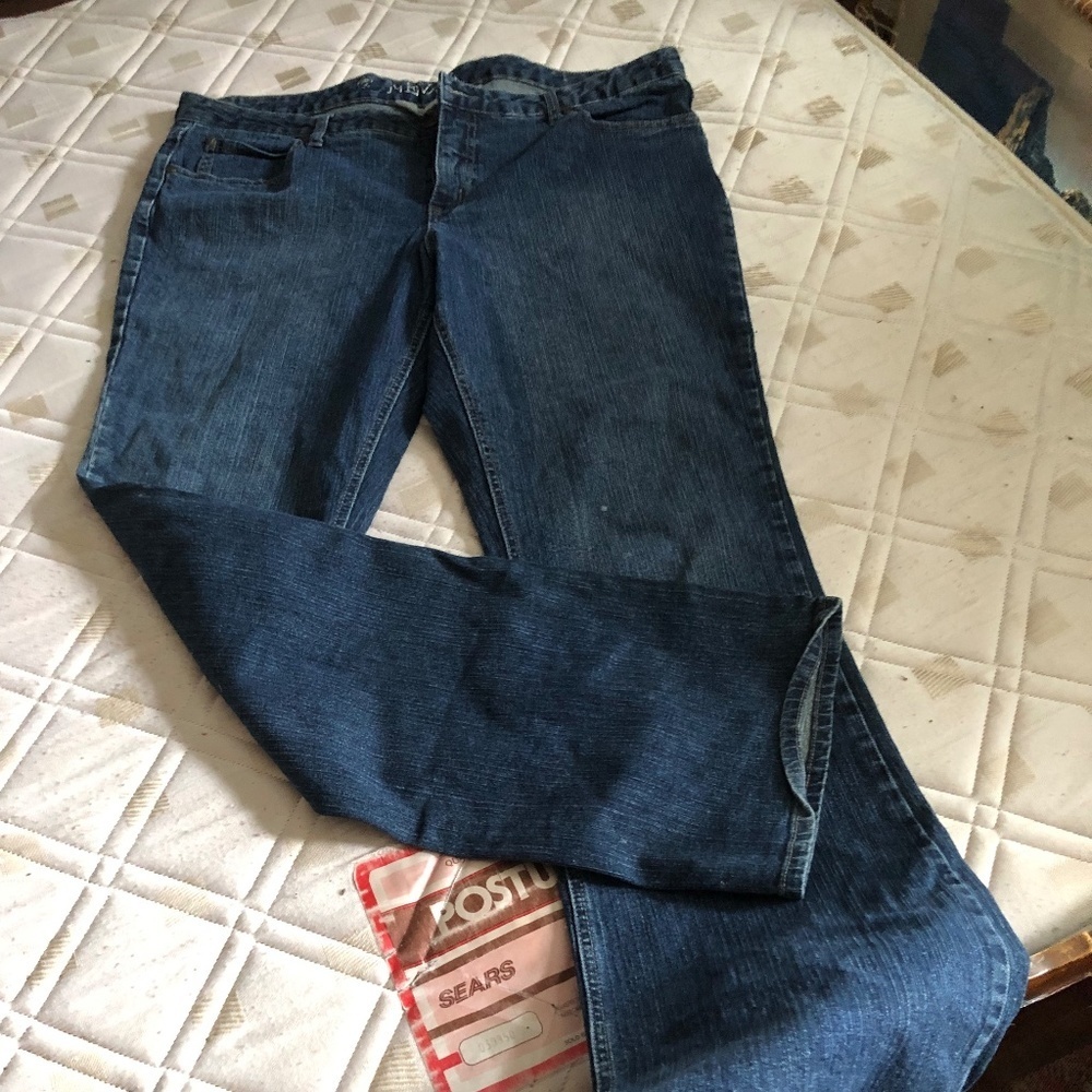 Nevada size 36W jeans with bling on back pockets. Vintage straight leg jeans